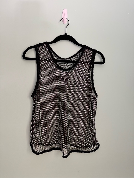MCE Other - Men’s MCE Sheer Mesh Rhinestone Tank Top in Black - Size Large